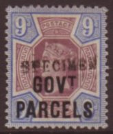 1888 GOVT. PARCELS OFFICIAL 9d Dull Purple And Blue, With "SPECIMEN" Hand Stamp SG Spec. L28s, Fresh Mint, A... - Andere & Zonder Classificatie