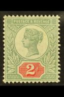 1887-92 2d Green And Scarlet, SG 199, Very Fine Mint, Extremely Lightly Hinged. With R.P.S. Certificate. Lovely!... - Andere & Zonder Classificatie