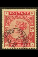 1883-84 5s Crimson, SG 181, Very Fine Used Small Part Little Registered Oval Pmk. For More Images, Please Visit... - Andere & Zonder Classificatie