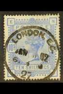 1883-4 10s Ultramarine, SG 183, Good Used With Neat "London" Circular Cancel, Cat.£525. For More Images,... - Andere & Zonder Classificatie