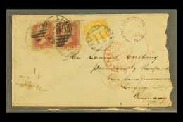 1873 CANADA / GREAT BRITAIN MIXED FRANKING 1873 (1 Dec) Envelope From New Brunswick To Leipzig, Germany, Bearing... - Andere & Zonder Classificatie