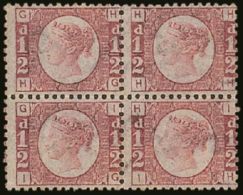 1870 ½d Rose-red Plate 11, SG 48, Never Hinged Mint BLOCK OF FOUR. Lovely Quality. For More Images, Please... - Andere & Zonder Classificatie