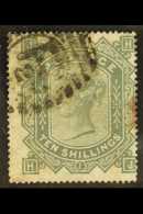 1867-83 10s Greenish Grey, Wmk Maltese Cross, SG 128, Good Used, Centred To Right, Cat.£3200. For More... - Andere & Zonder Classificatie