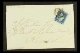 1855 2d Blue, Plate 5 "J E" Wmk Large Crown, Perf.16 Used On An Entire, October 1855 London To Kendal, SG 27, Tied... - Andere & Zonder Classificatie