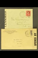 PO's IN CHINA 1917-1919 Two Censored Covers To United States, Inc 1917 Cover With US 2c Stamp Tied By "U.S. Postal... - Other & Unclassified