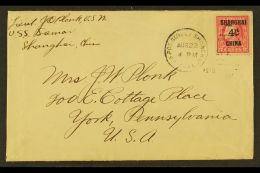 PO's IN CHINA YANGTZE RIVER PATROL SHIP MAIL. 1919 (22 Aug) Cover Sent By A Sailor On U.S.S. Samar, Addressed To... - Otros & Sin Clasificación