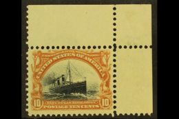 1901 10c Yellow Brown And Black Ocean Liner, Sc 299, Superb NHM Corner Copy. For More Images, Please Visit... - Andere & Zonder Classificatie