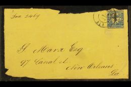 1861 Damaged Env Front To New Orleans Bearing An Example Of The MOBILE 5c Blue Confederate Provisional Stamp... - Other & Unclassified