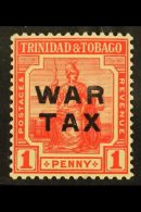 1917 (Sept) War Tax 1d Red, SG 184, Fine Never Hinged Mint.  For More Images, Please Visit... - Trinité & Tobago (...-1961)