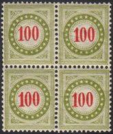 POSTAGE DUES 1897-1908 100c Vermilion & Olive-green Inverted Frame, Michel 21 II BYgc K, SG D205C, Zumstein... - Altri & Non Classificati