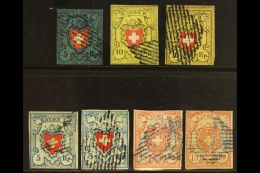 1850-1852 USED SELECTION Comprising 1850 5r Red, Black And Deep Blue, Central Cross With Frame (SG 7); 1850 10r... - Otros & Sin Clasificación