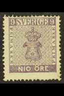 1858 9ore Purple, SG 7, Mint, Centred High But Not Perfed Into Design And Some Slight Gum Adherence. Cat SG... - Otros & Sin Clasificación