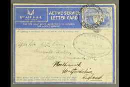 ACTIVE SERVICE LETTER CARD 1941 3d Ultramarine On White With Overlay, H&G 1, Fine Used With "Bulawayo 6 MAY... - Southern Rhodesia (...-1964)