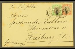 1905 (May) An Attractive Envelope To Germany "per S.S. Jebba", Bearing ½d And 2d, SG 21 & 23, Tied Fine... - Nigeria (...-1960)