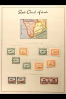 1927-31 FINE MINT AIR POST STAMPS On A Printed Album Page With Map Illustration, Includes 1927-30 4d And 1s Four... - Zuidwest-Afrika (1923-1990)