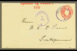 1918 (24 Jun) 1d Union Embossed Stationery Envelope To Swakopmund Cancelled By Very Fine "NEUHEUSIS" Violet Rubber... - Afrique Du Sud-Ouest (1923-1990)