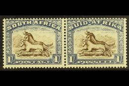 UNION VARIETY 1933-48 1s Brown & Chalky Blue, WEAK SHADING On MOUNTAIN, On English Stamp, SG 62, Never Hinged... - Zonder Classificatie