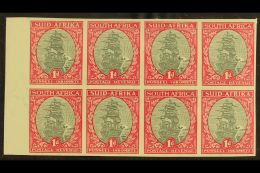 UNION VARIETY 1933-48 1d Grey & Carmine, IMPERFORATE BLOCK OF 8, SG 56a, Never Hinged Mint Marginal Block.... - Zonder Classificatie