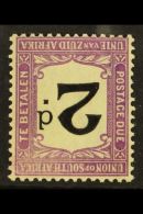 POSTAGE DUE 1914-22 2d Black & Reddish Violet, Wmk Inverted, SG D3w, Surface Slightly Rubbed At Corner,... - Zonder Classificatie