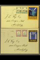 1938 PIETERMARITZBURG CENTENARY, Two Covers Bearing Different, Colourful, Large Labels Produced To Promote The... - Zonder Classificatie