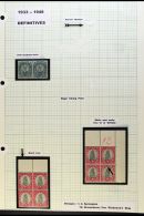 1933-48 VARIETIES COLLECTION We See (all Mint Unless Stated) 1d Three Blocks Of 4 With Minor Varieties, 1d Single... - Sin Clasificación