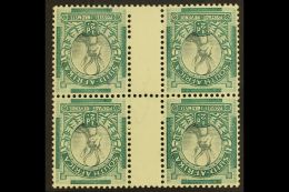 1933-48 ½d Grey & Green, P13½x14, Wmk Inverted, Coil Stamp In Gutter Block Of 4, SG 54b, Never... - Zonder Classificatie