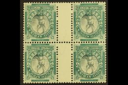 1933-48 ½d Grey & Green, P13½x14, Wmk Inverted, Coil Stamp In Gutter Block Of 4, SG 54b, Never... - Sin Clasificación