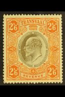 TRANSVAAL REVENUE 1906 KEVII 2s6d Orange & Black, Wmk MCA, Barefoot 104, Never Hinged Mint, Vertical Crease.... - Zonder Classificatie