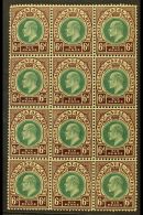 NATAL 1902-03 6d Green & Brown Purple, SG 135, BLOCK Of 12 (3 X4), Never Hinged Mint (12 Stamps) For More... - Zonder Classificatie