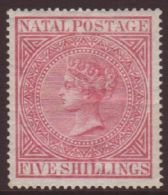 NATAL 1874-99 5s Rose SG 72, Fine Mint.  For More Images, Please Visit... - Zonder Classificatie