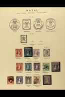 NATAL 1863 To 1909 Mint & Used Collection On Album Leaves, Includes 1863-65 6d Lilac Used, 1869 "Postage"... - Zonder Classificatie