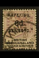 MAFEKING SIEGE STAMPS 6d On 3d Lilac And Black British Bechuanaland, SG 10, Very Fine Used, Type 1 Ovpt. For More... - Zonder Classificatie