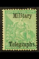 CAPE OF GOOD HOPE MILITARY TELEGRAPHS 1885 1s Green, Wmk Crown CC, Ovptd, Barefoot 2, Mint. For More Images,... - Non Classificati