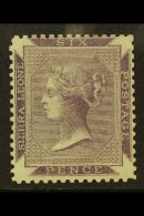 1859 6d Dull Purple, No Watermark, SG 1, Superb Unused No Gum Example. Lovely. For More Images, Please Visit... - Sierra Leona (...-1960)