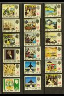 1969-75 Pictorial Definitive Issue Complete Set Of IMPERFORATE PROOFS On Gummed, Watermarked Paper, Most Examples... - Seychellen (...-1976)