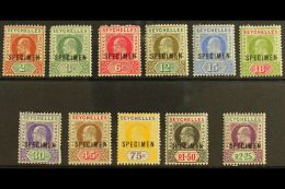 1903 Ed VII Set, Wmk CA, Overprinted "Specimen", SG 46s/56s, Perf Faults On 6c And 30c Otherwise Fine Mint. (1... - Seychellen (...-1976)