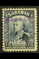 JAPANESE OCCUPATION 1942 15c Blue With Violet Opt, SG J16, Very Fine Used. For More Images, Please Visit... - Sarawak (...-1963)