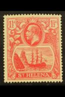 1922-37 1½d Rose-red "Broken Mainmast" Variety, SG 99a, Fine Mint For More Images, Please Visit... - Isla Sta Helena