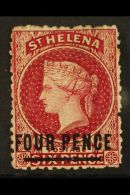 1864-80 4d Carmine (Type B) Perf 14, SG 14, Very Fine Mint For More Images, Please Visit... - Saint Helena Island