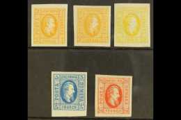 1865 2p Orange (both Papers), 2p Yellow, 5p Blue, And 20p Red, Michel 11a X/y, 11b, 12x, And 13x, Fine Mint, Each... - Otros & Sin Clasificación