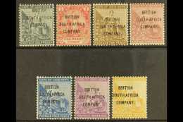 1896 Cape Overprinted "BRITISH SOUTH AFRICA COMPANY" Complete Set, SG 58/64, Fine Mint, The 1d No Gum. (7 Stamps)... - Other & Unclassified