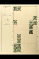 2 MILLIEMES PARTIAL PLATE RECONSTRUCTION A Specialized Collection Of The 1920 (Dec) - 21 Perf 14 2nd Jerusalem... - Palestina