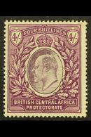 1903-04 4s Dull & Bright Purple, Wmk Crown CC, SG 64,very Fine Mint. For More Images, Please Visit... - Nyasaland (1907-1953)