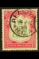 1897-1900 4s Black & Carmine, Wmk Crown CC, SG 50, Very Fine Used. For More Images, Please Visit... - Nyassaland (1907-1953)