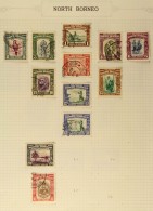 1925-52 CDS USED COLLECTION On Album Pages. Includes 1925-28 Set To 12c, 1939 Set To 20c & $1 Fine Used, 1945... - Borneo Septentrional (...-1963)