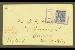 NIGER COMPANY TERRITORIES BURUTU 1898 (Sept) Regimental Crested Envelope "RH" To GUERNSEY, Bearing 2½d... - Autres & Non Classés