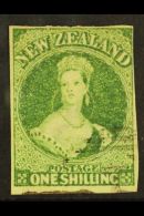 1864 1s Green Chalon, SG 100, Four Clear To Large Margins And Neat Light Cancel At Lower Right Leaving The... - Andere & Zonder Classificatie