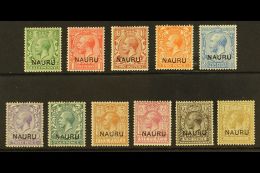 1916-23 12½mm Overprints On Great Britain Complete Basic Set, Between SG 1 And SG 12, Including 1½d,... - Nauru