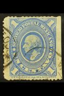 1894 Hidalgo 1c Blue "ERROR Of Colour" Variety, Scott 150b, Fine Used With Straight Edge To Right & Some Minor... - México