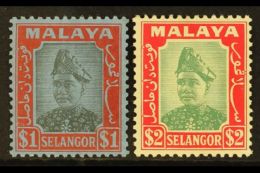 SELANGOR 1941 $1 & $2 Sultan Hisamud-din Alam Shah, SG 86/7, Very Fine Mint. (2 Stamps) For More Images,... - Andere & Zonder Classificatie